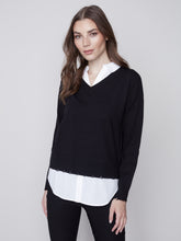 Load image into Gallery viewer, V Neck Sweater With Fooler
