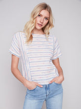 Load image into Gallery viewer, Sky Cotton Linen Blend Dolman Top
