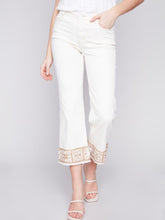 Load image into Gallery viewer, Natural Twill Pants with Crochet Cuff
