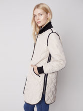 Load image into Gallery viewer, Almond Long Quilted Puffer Jacket
