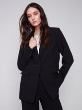 Load image into Gallery viewer, Black Blazer with Ruched Back

