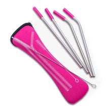 Load image into Gallery viewer, Assorted Straws and Brush in a Neoprene Pouch
