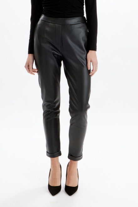 Erica Fitted Pleather Pant with Cuff