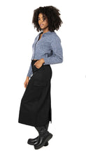 Load image into Gallery viewer, Black Cotton Twill Cargo Skirt
