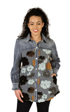 Load image into Gallery viewer, Plush Floral Denim Jacket

