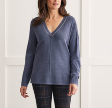 Load image into Gallery viewer, Sapphire V-Neck Hailey Sweater
