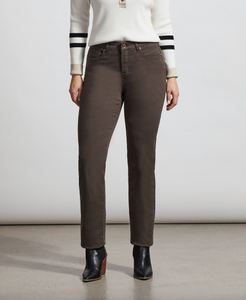 Sophia Black Olive Straight Leg Jean