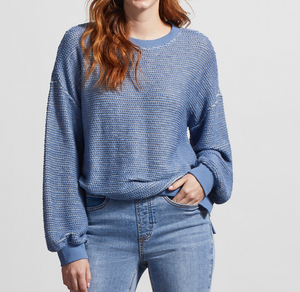 Blue Quilt Crew Neck