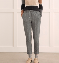 Load image into Gallery viewer, Charcoal Pinstripe Soft Ponte Pant

