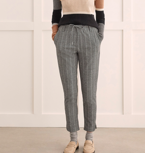 Charcoal Pinstripe Soft Ponte Pant
