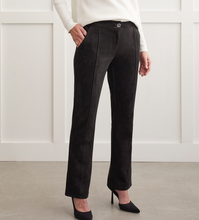 Load image into Gallery viewer, Black &quot;Suede&quot; Straight Leg Pant
