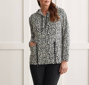 White Leo Zipper Front Tunic