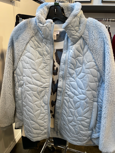 Celestial Blue Quilted Sherpa Jacket
