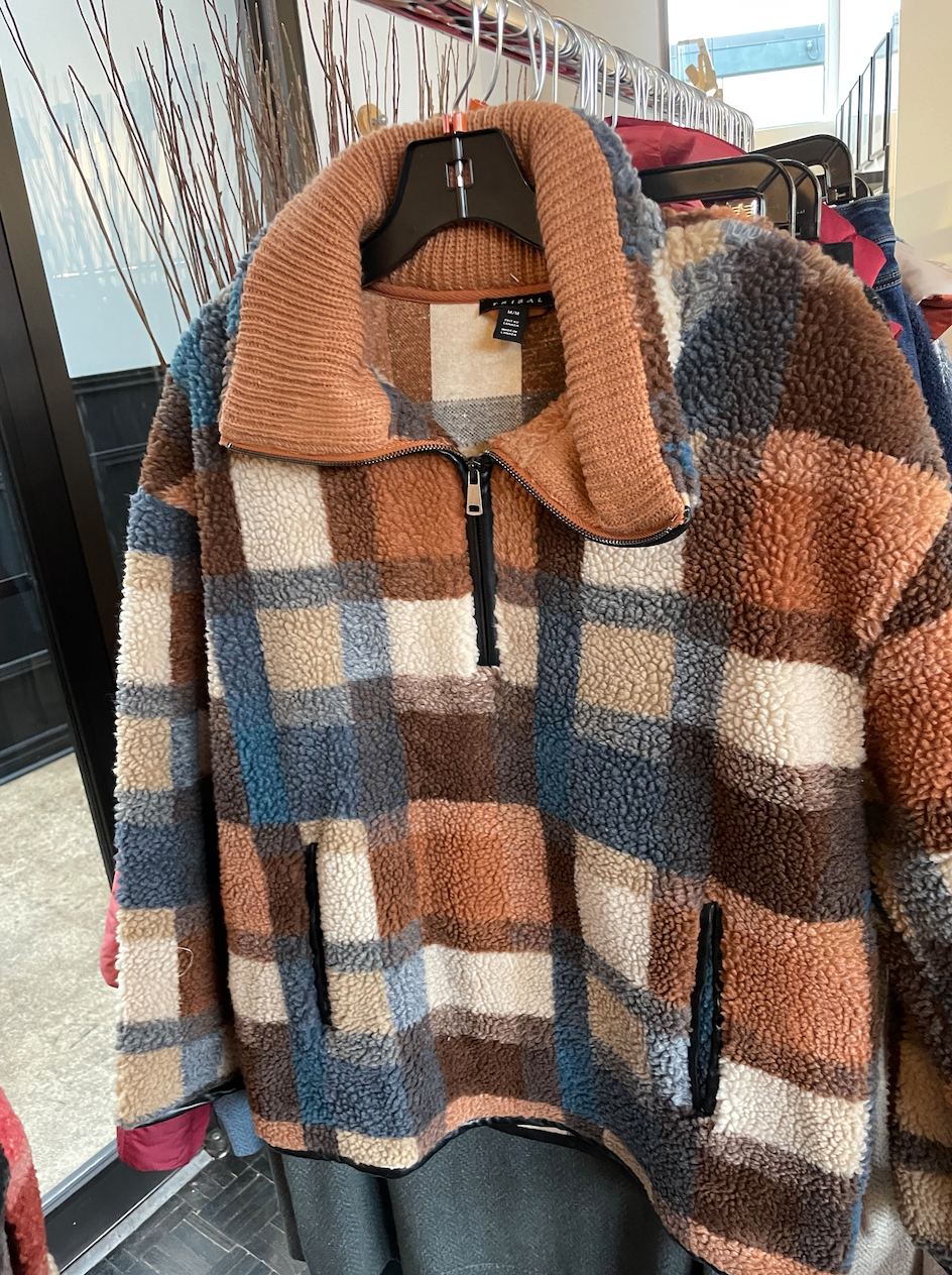 TF- Baked Clay Sherpa Sweater Jacket
