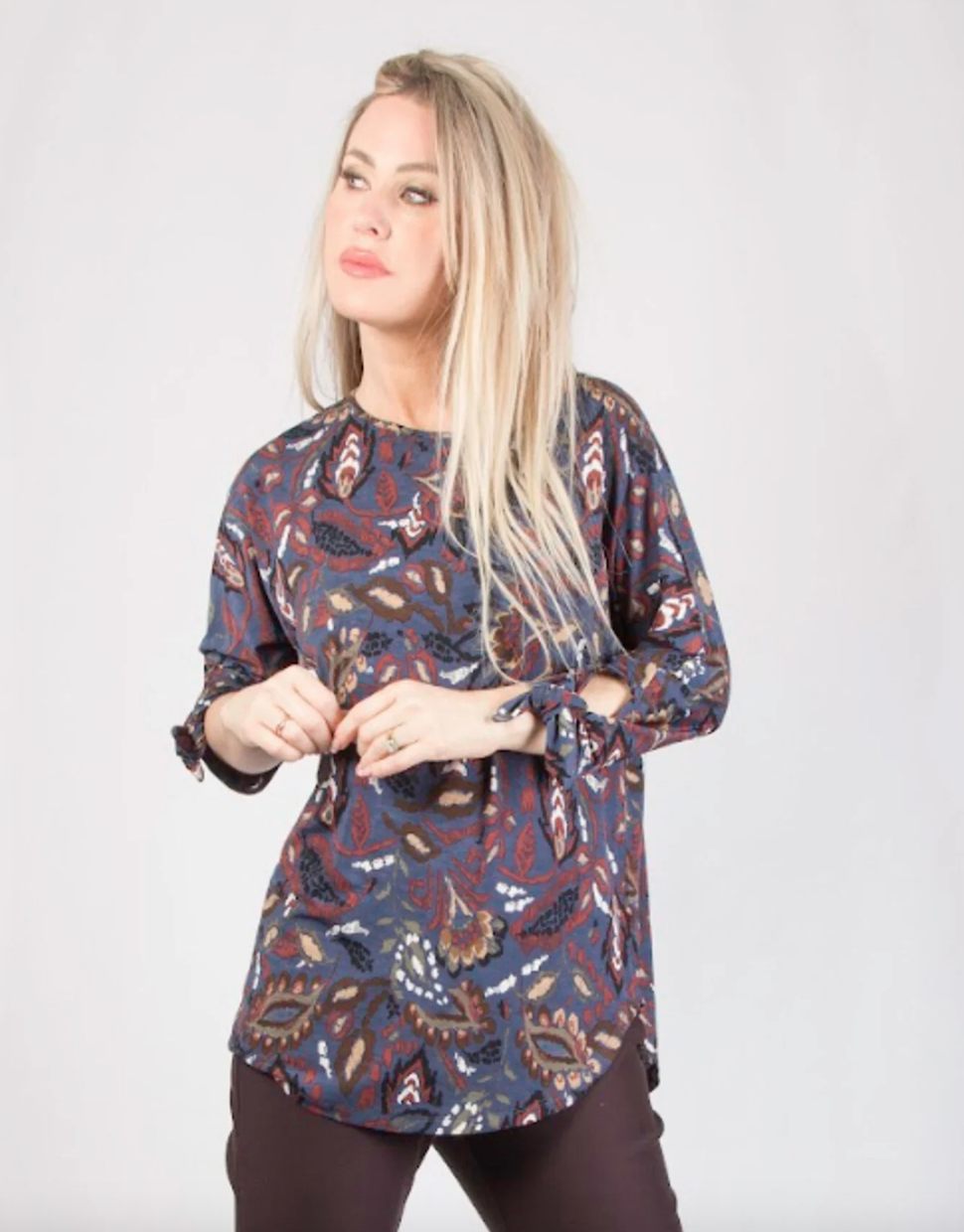 Indigo Leaves Paisley Tunic