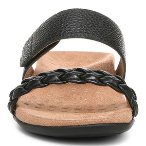 Black Jeanne Slide Sandal