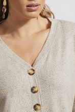 Load image into Gallery viewer, Natural Henley V-Neck
