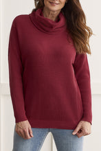 Load image into Gallery viewer, Tibetan Red Cotton Cowl Neck Sweater
