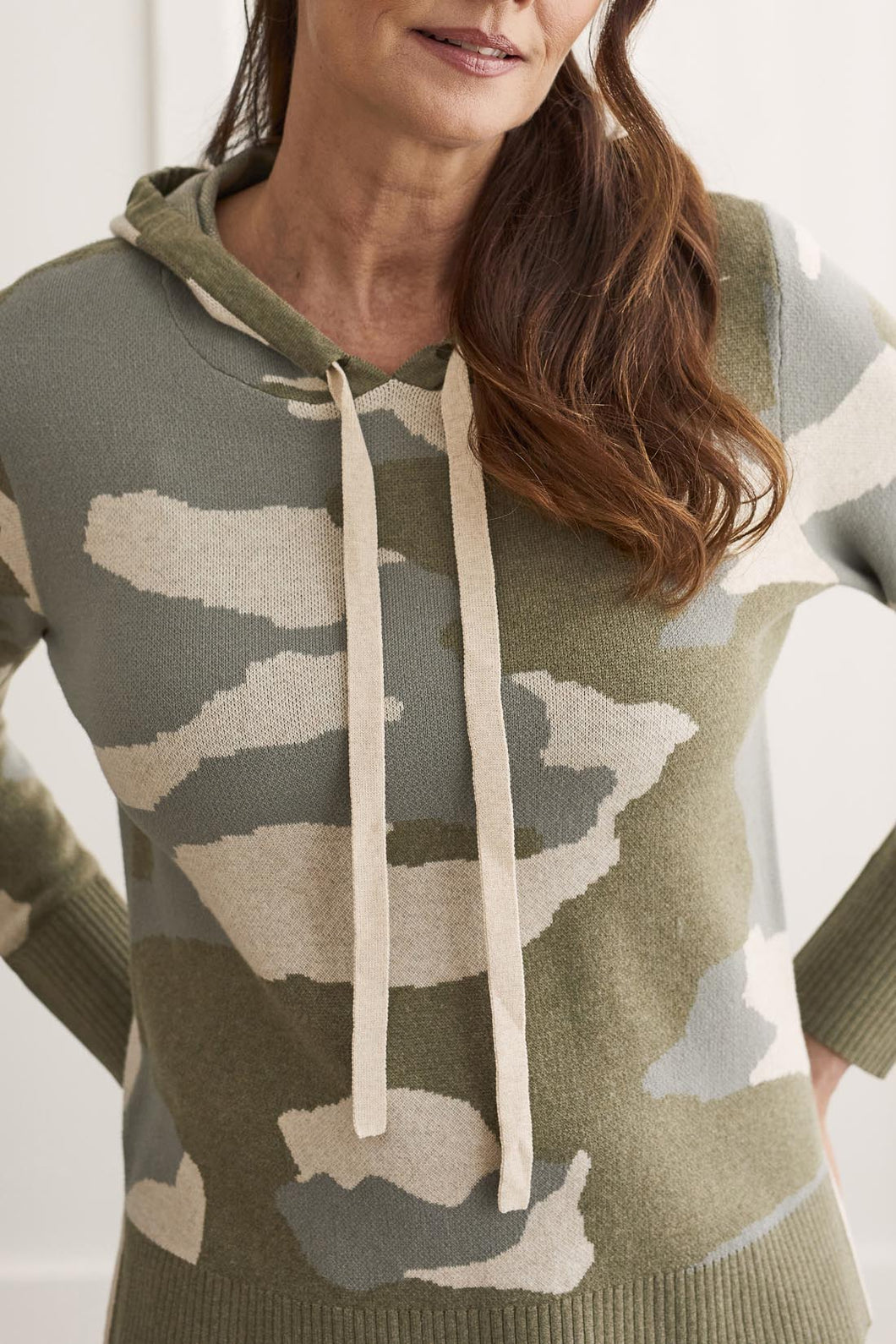 Forest Printed Hooded Sweater