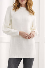Load image into Gallery viewer, Long Cream Knit Mock Neck Sweater
