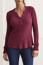 Load image into Gallery viewer, Red Plum Vintage Henley
