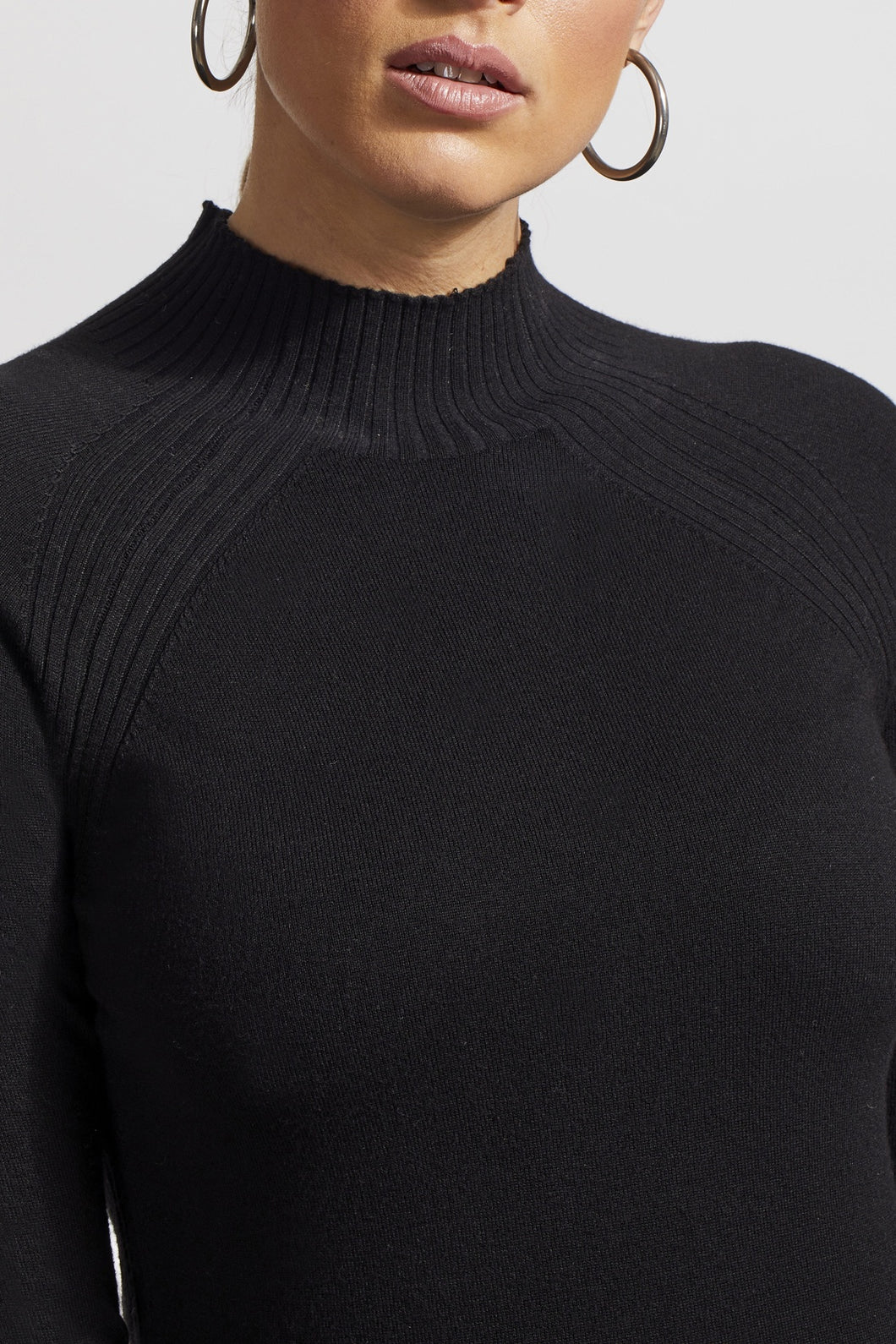 Black Mock Neck Long Sleeve