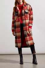 Load image into Gallery viewer, Sherpa Knee Length Shacket In Rosewood
