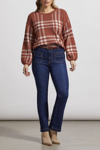 TF- Baked Clay Plaid Sweater