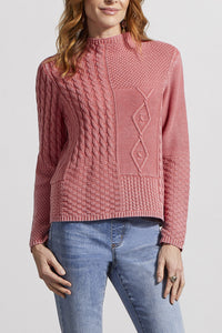 100% Cotton Vintage Rose Knit Sweater