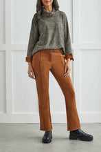 Load image into Gallery viewer, Cognac &quot;Suede&quot; Straight Leg Pant
