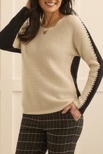 Load image into Gallery viewer, TF- Cream Whip Stitch Sweater
