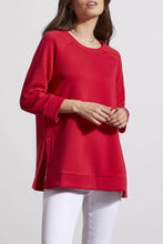 Load image into Gallery viewer, Poppy Red 3/4 Sleeve Raglan Tunic

