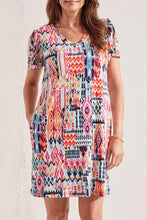 Load image into Gallery viewer, Jet Blue Printed Flutter Sleeve Dress
