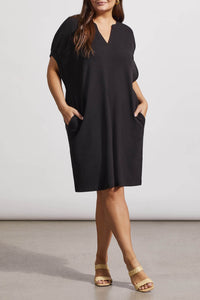 Size Inclusive Black Short Sleeve Shift Dress
